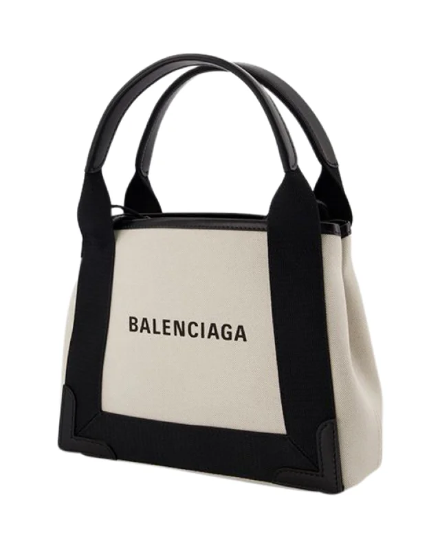 Romantic Valentine's Day Bags With Promotions Navy Cabas Xs Aj Crossbody - Balenciaga - Beige/Black - Canva