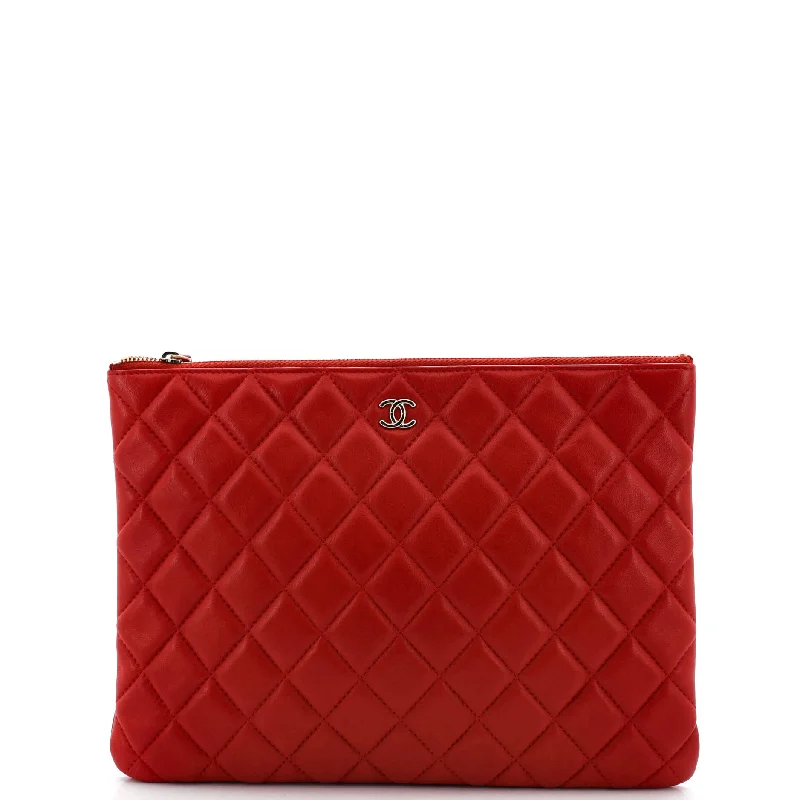 Trendy Bags O Case Clutch Quilted Lambskin Medium