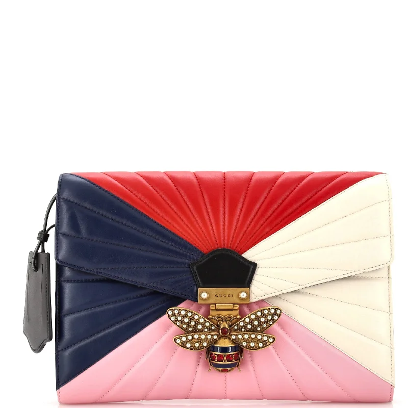 Sleek And Seasonal Sale Bags Queen Margaret Clutch Colorblock Leather