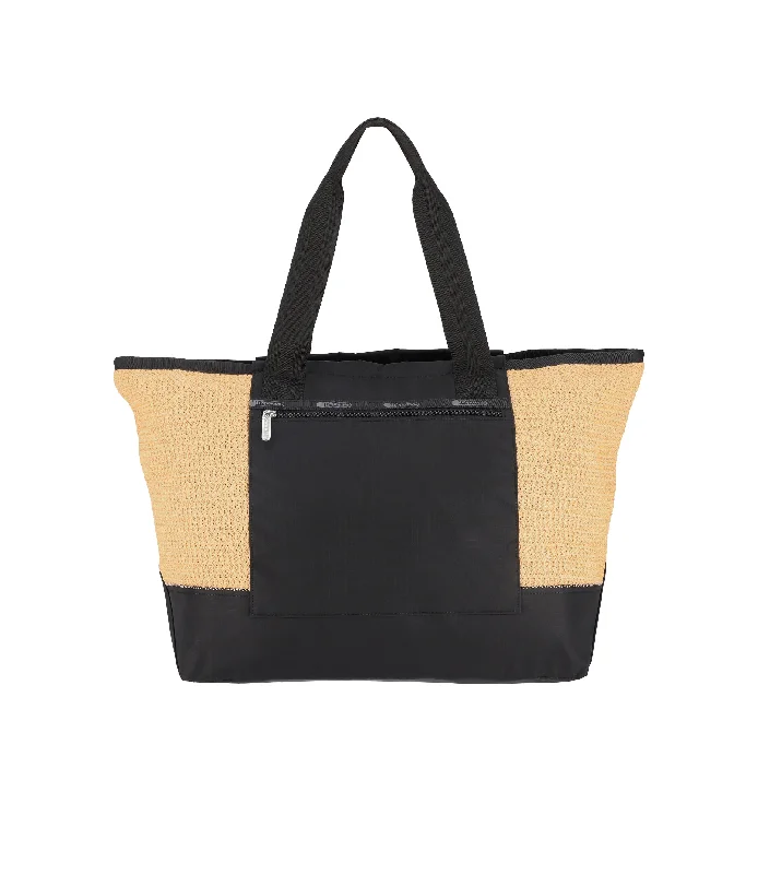 Stylish Bags For Fashion Bloggers With Promotions Raffia East/West Tote