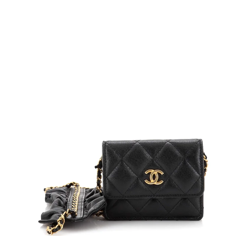 Affordable Handbags Romance Clutch With Chain Quilted Lambskin Mini