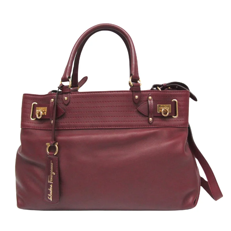 Clearance Bags For Budget Shoppers Salvatore Ferragamo Gancini  Leather Tote Bag (Pre-Owned)