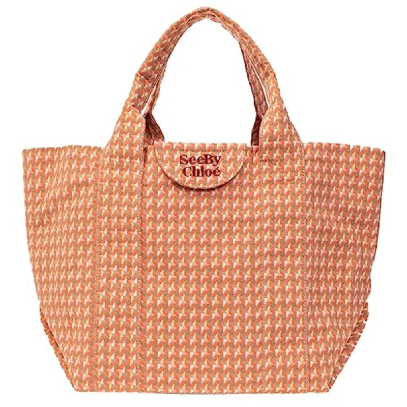 Bags For Outdoor Adventures See by Chloe Women's Happy Orange ?LAETIZIA? SHOPPER BAG Tote Large