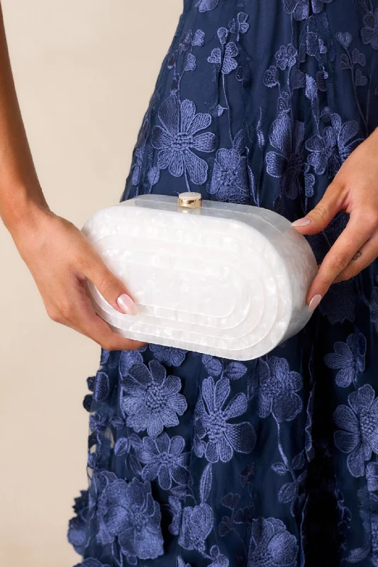 Bags For Outdoor Adventures Solstice Dance Ivory Pearlescent Clutch