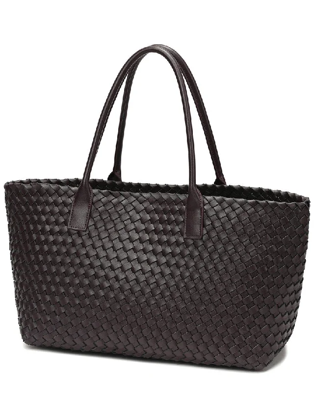 Retro Lovers Tiffany & Fred Paris Large Hand-Woven Leather Tote