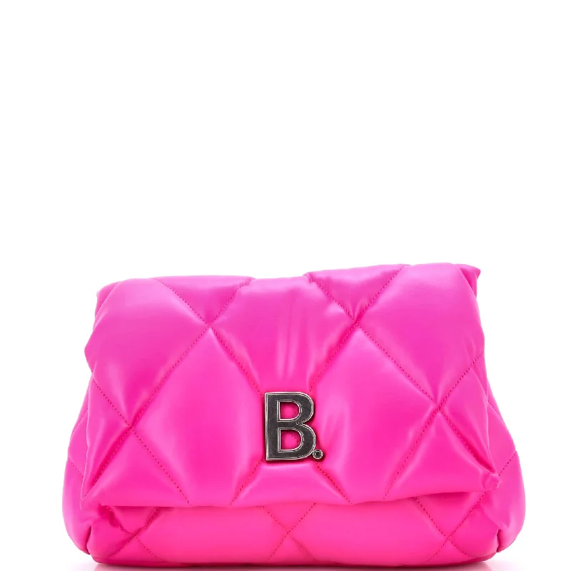 Luxury Bags Touch Clutch Quilted Puffy Leather Medium