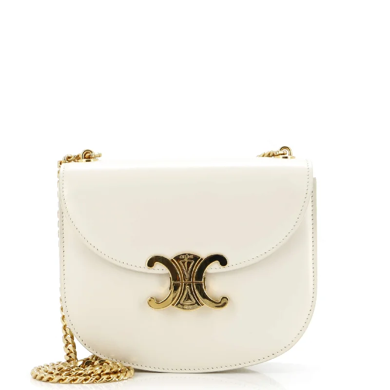 Luxury Bags On Sale Triomphe Besace Clea Chain Flap Bag Leather