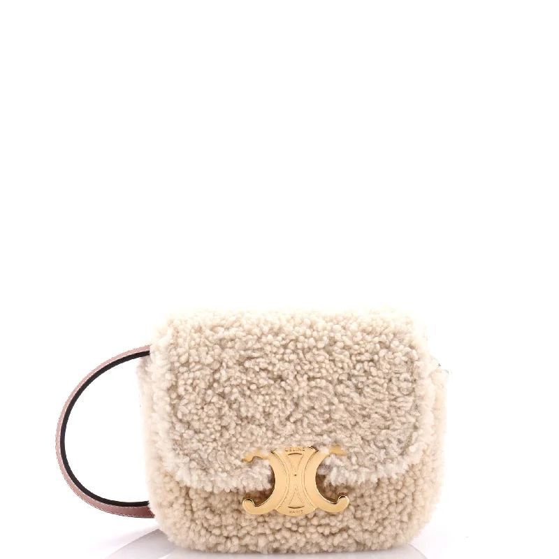 Bag Deals Triomphe Shoulder Bag Shearling Mini