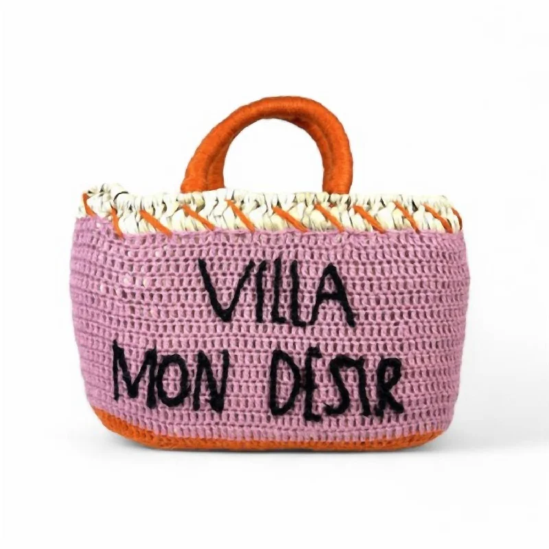 Trendy Bags For Teenage Girls Villa Mon Desire Tote Bag In Mauve