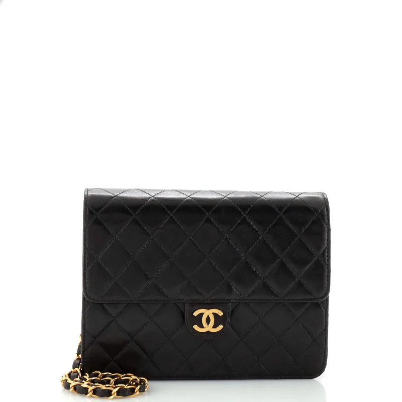 Elegant Bags For Formal Events And Luxury Occasions Vintage Clutch with Chain Quilted Leather Small