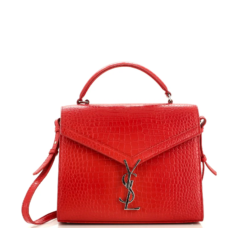 Trendy Festival Bags With Limited-Time Offers Cassandra Top Handle Bag Crocodile Embossed Leather Medium