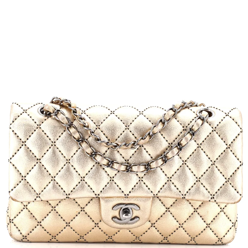 Luxurious But Budget-Friendly Bags Classic Double Flap Bag Quilted Metallic Lambskin Medium