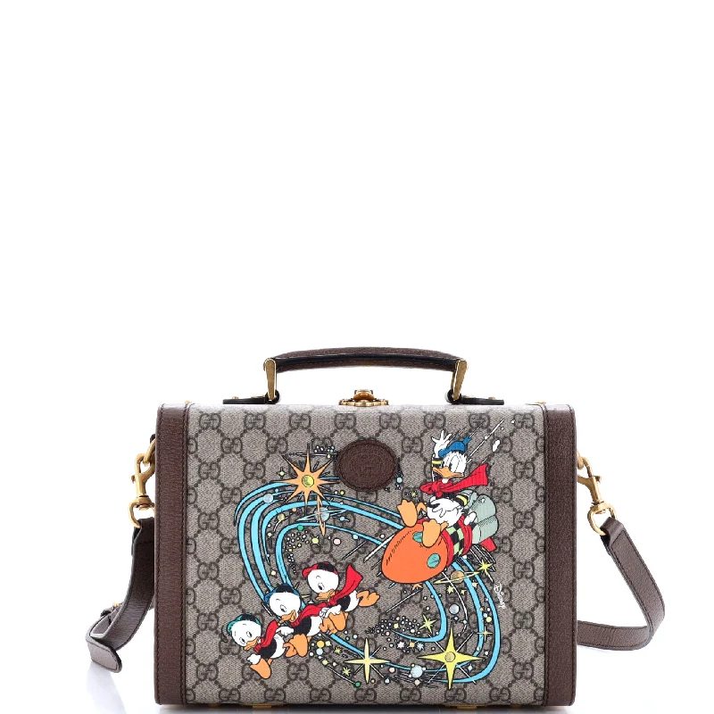 Bag For Modern Fashion Disney Donald Duck Top Handle Beauty Case Printed GG Coated Canvas