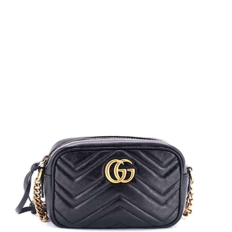 Luxury Seekers GG Marmont Shoulder Bag Matelasse Leather Mini