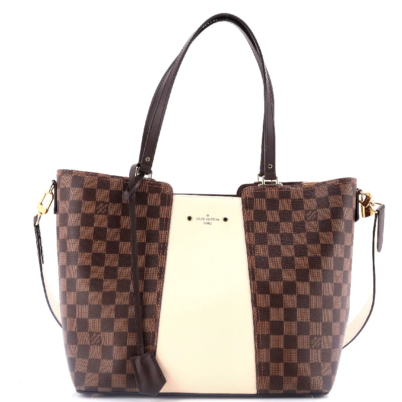 Urban Bags For City Life And Streetwear Fashion Jersey Handbag Damier with Leather