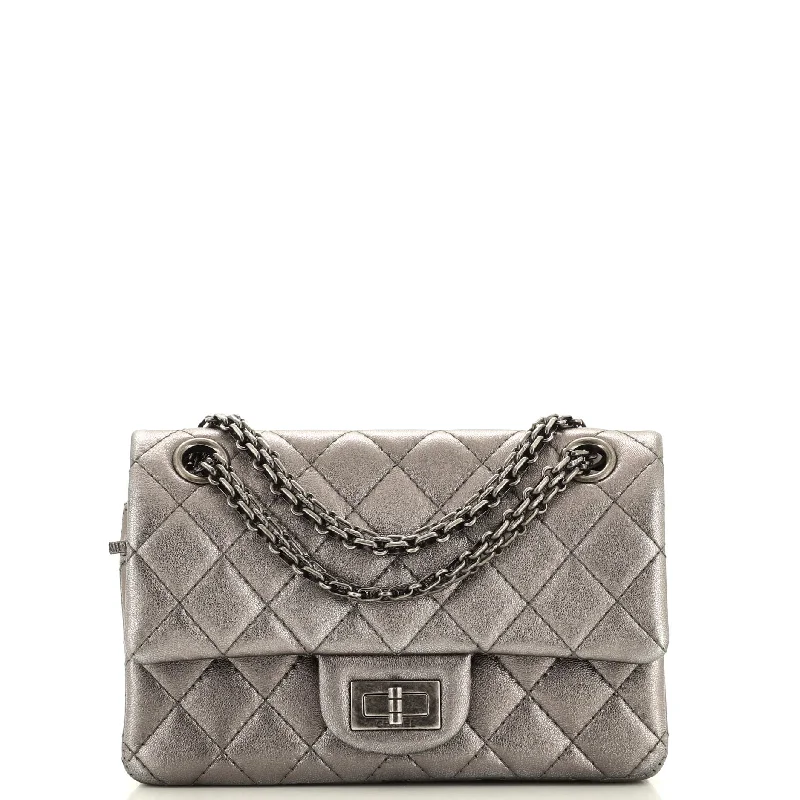 Luxury Bags For Working Professionals Reissue 2.55 Flap Bag Quilted Metallic Calfskin Mini