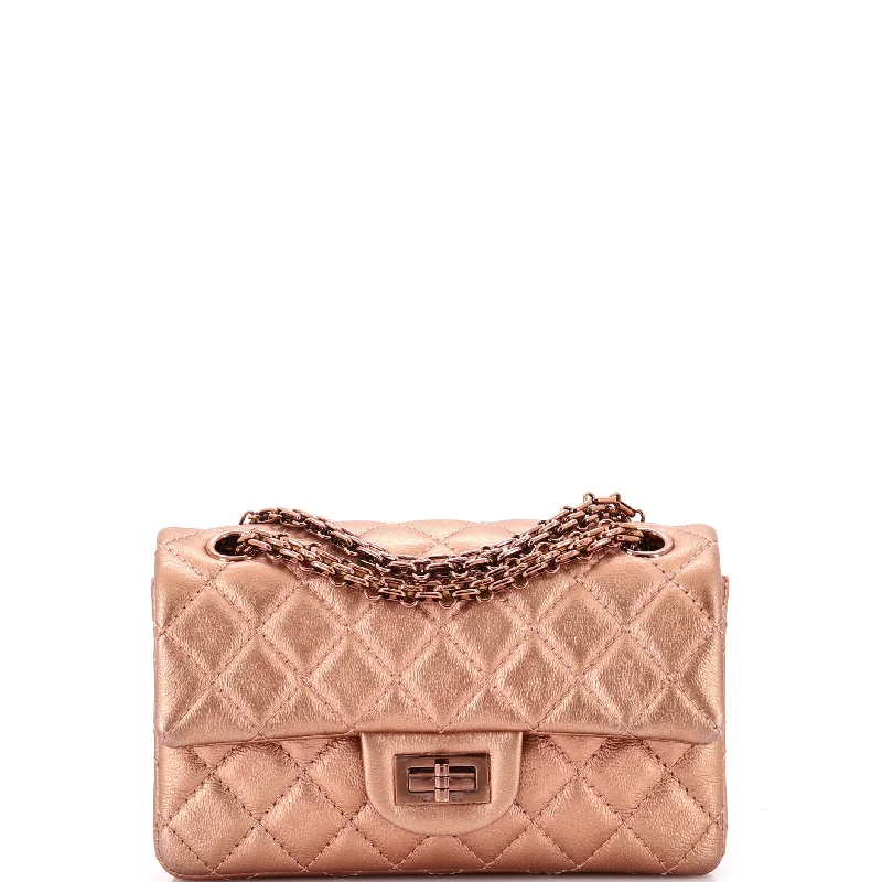 Bags For Urban And Trendy Looks Reissue 2.55 Flap Bag Quilted Metallic Calfskin Mini